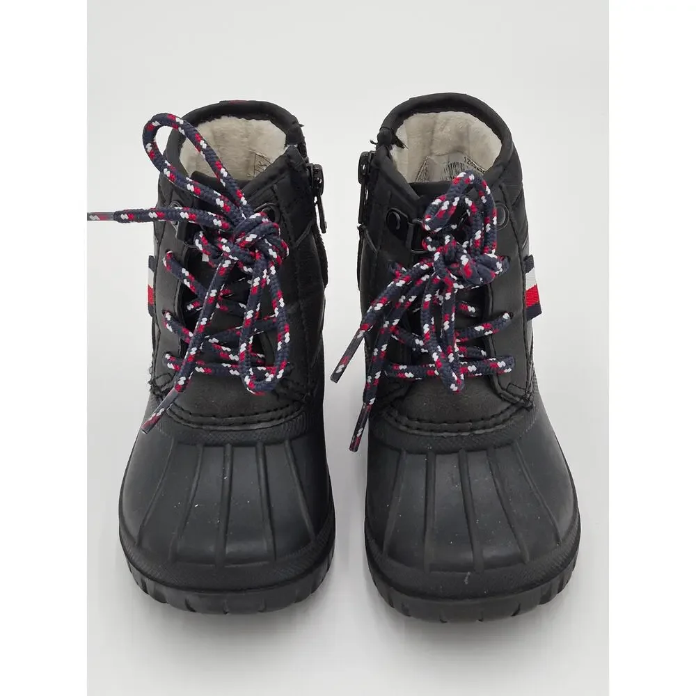 Tommy Hilfiger Danni Lace Up Zip Duck Boots Unisex Kids Size 7 S0090